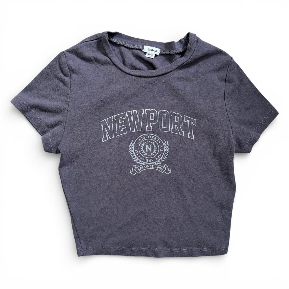 Garage Newport Graphic Crop Baby Tee Size XS